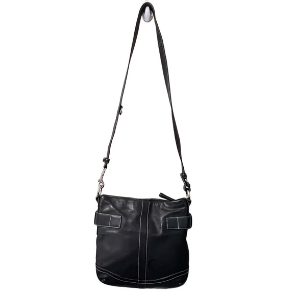 Vintage COACH Soho Slim Shoulder Bag Blk soft Leather #1452 NWOT - Picture 5 of 9